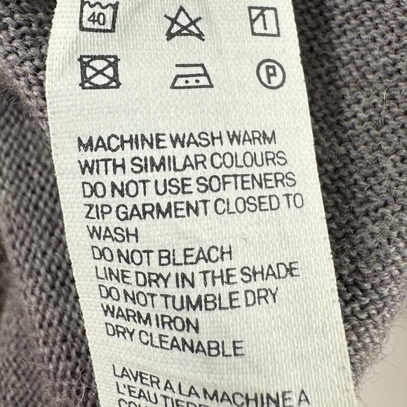 Icebreaker Womens 100% Wool Half Zip Sweater Top Size M Gray Purple Long Sleeve - Picture 7 of 10